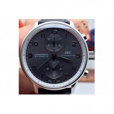 Réplique IWC Portuguese IW371447 Chronographe Cadran Noir En Acier Inoxydable