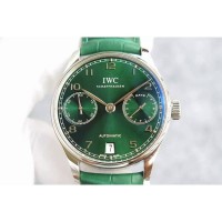 Réplique IWC Portuguese IW5007 cadran vert en acier inoxydable