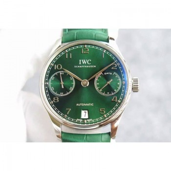 Réplique IWC Portuguese IW5007 cadran vert en acier inoxydable