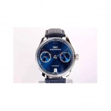 Réplique IWC Portuguese IW5007 Réserve Acier Inoxydable Cadran Bleu