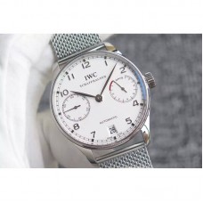 Réplique IWC Portuguese IW5007 cadran blanc en acier inoxydable