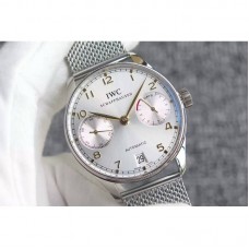 Réplique IWC Portuguese IW5007 en acier inoxydable or jaune chiffres cadran blanc