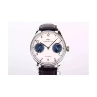 Réplique IWC Portuguese IW500703 Réserve Blanc En Acier Inoxydable Cadran Noir