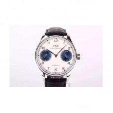 Réplique IWC Portuguese IW500703 Réserve Blanc En Acier Inoxydable Cadran Noir