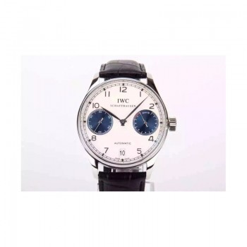 Réplique IWC Portuguese IW500703 Réserve Blanc En Acier Inoxydable Cadran Noir