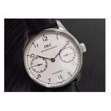 Réplique IWC Portuguese IW500704 Réserve Blanc En Acier Inoxydable Cadran Blanc