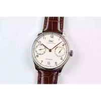 Réplique IWC Portuguese IW500704 Cadran Blanc en Acier Inoxydable