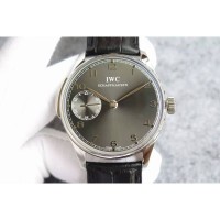 Réplique IWC Portuguese minute IW5242 cadran anthracite en acier inoxydable