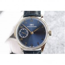 Réplique IWC Portuguese minute IW5242 cadran bleu en acier inoxydable