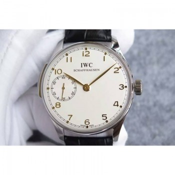 Réplique IWC répétition minutes Portuguese IW5242 cadran blanc en acier inoxydable