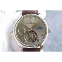 Réplique IWC Portuguese Regulateur Tourbillon Cadran Vert en Acier Inoxydable