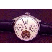 Replique IWC Portuguese Regulateur Tourbillon IW5446 Cadran Blanc En Acier Inoxydable