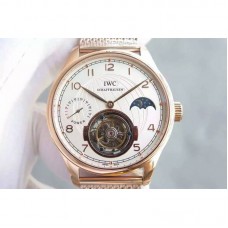 Réplique IWC Portuguese Regulateur Tourbillon Cadran Blanc - Or Rose