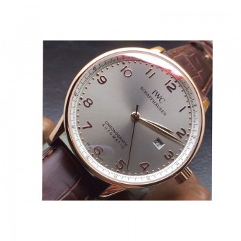 Réplique IWC Portuguese Rose Gold Dial Grey