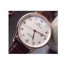 Réplique IWC Portuguese Cadran Blanc Or Rose