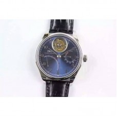 Réplique IWC Portuguese Tourbillon IW504601 Cadran Bleu en acier inoxydable