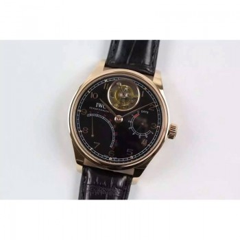 Réplique IWC Tourbillon Portuguese IW504602 Cadran Noir Or