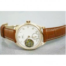 Réplique IWC Tourbillon Portuguese IW546302 Cadran Blanc Plaqué Or Rose