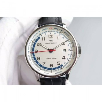 Réplique IWC Portuguese Yacht Club Cadran blanc en acier inoxydable