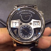 Réplique A. Lange & Sohne Zeitwerk Striking Time 18K Or Blanc Homme 145.029