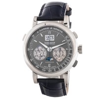 Réplique A. Lange & Sohne Datograph Perpetual Or Blanc Gris Dail 410.038