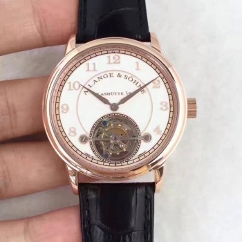 Réplique A. Lange & Sohne 1815 Tourbillon 730.032 cadran blanc en or rose