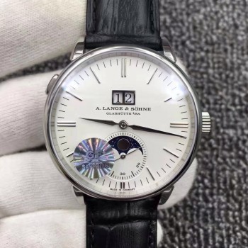 Réplique A. Lange & Sohne Saxonia Moon Phase 384.026 Cadran Blanc En Acier Inoxydable