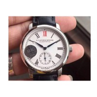 Réplique A. Lange & Sohne Saxonia en acier inoxydable cadran blanc marqueurs romains