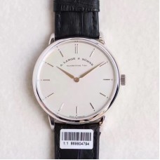 Réplique A. Lange & Sohne Saxonia Thin 211.026 cadran blanc en acier inoxydable