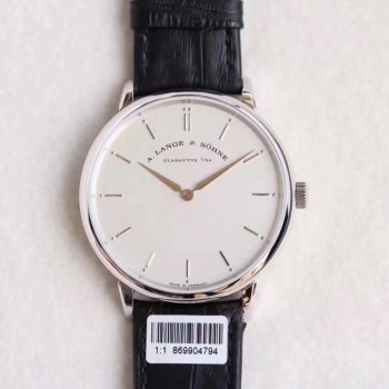 Réplique A. Lange & Sohne Saxonia Thin 211.026 cadran blanc en acier inoxydable