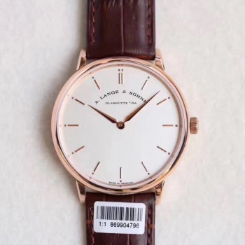 Réplique A. Lange & Sohne Saxonia Thin 211.032 cadran blanc en or rose