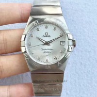 Réplique Omega Constellation 123.10.38.21.52.001 38MM Acier inoxydable argent Dial 