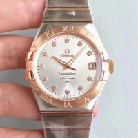 Réplique Omega Constellation 123.20.38.21.52.001 38MM Acier inoxydable /Or rose Rhodium Dial 