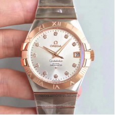 Réplique Omega Constellation 123.20.38.21.52.001 38MM Acier inoxydable /Or rose Rhodium Dial 