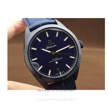 Réplique Omega Constellation Globemaster 39MM PVD Bleu Dial 