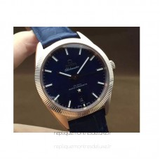 Réplique Omega Constellation Globemaster 39MM Or rose Bleu Dial 