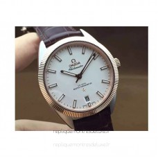 Réplique Omega Constellation Globemaster 39MM Acier inoxydable /Or rose Blanc Dial 