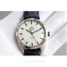 Réplique Omega Constellation Globemaster 39MM Acier inoxydable Blanc Dial 