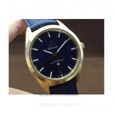 Réplique Omega Constellation Globemaster 39MM Or jaune Bleu Dial 