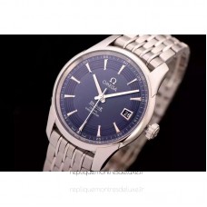 Réplique Omega De Ville 41MM Acier inoxydable Bleu Dial 