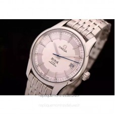 Réplique Omega De Ville 41MM Acier inoxydable Blanc Dial 