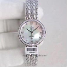 Réplique Omega De Ville Dewdrop 424.55.33.20.55.007 Acier inoxydable /Diamants Mere de perle Dial 