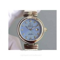 Réplique Omega De Ville Damematic Acier inoxydable Bleu Dial 