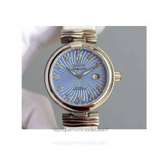 Réplique Omega De Ville Damematic Acier inoxydable Bleu Dial 