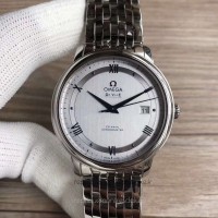 Réplique Omega De Ville Prestige Co-Axial 39.5MM 424.10.40.20.02.001 Acier inoxydable argent Dial 