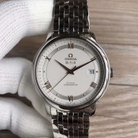 Réplique Omega De Ville Prestige Co-Axial 39.5MM 424.10.40.20.02.004 Acier inoxydable argent Dial 