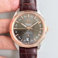 Réplique Omega Globemaster Annual Calendar 130.23.41.22.06.001 Acier inoxydable /Or rose Anthracite Dial 