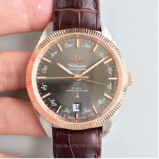 Réplique Omega Globemaster Annual Calendar 130.23.41.22.06.001 Acier inoxydable /Or rose Anthracite Dial 