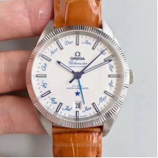 Réplique Omega Globemaster Annual Calendar 130.33.41.22.02.001 Acier inoxydable Blanc Dial 