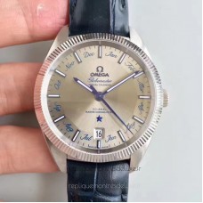 Réplique Omega Globemaster Annual Calendar 130.33.41.22.06.001 Acier inoxydable Gris Dial 